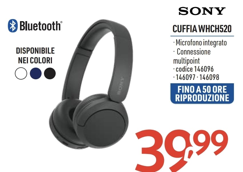 CUFFIA SONY WHCH520